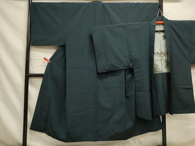平和屋着物■男性 紬 アンサンブル 百入茶色 正絹 逸品 DAAO8131op