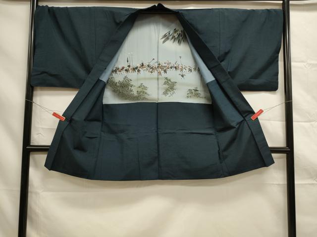 平和屋着物■男性 紬 アンサンブル 百入茶色 正絹 逸品 DAAO8131op