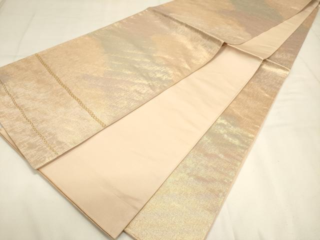平和屋着物◎西陣 全通柄袋帯 霞文 金糸 正絹 逸品 DAAO9109bc