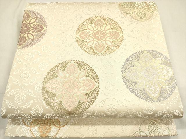 平和屋着物●六通柄袋帯 唐織 小葵八藤花文 金糸 正絹 逸品 DAAP1787ic