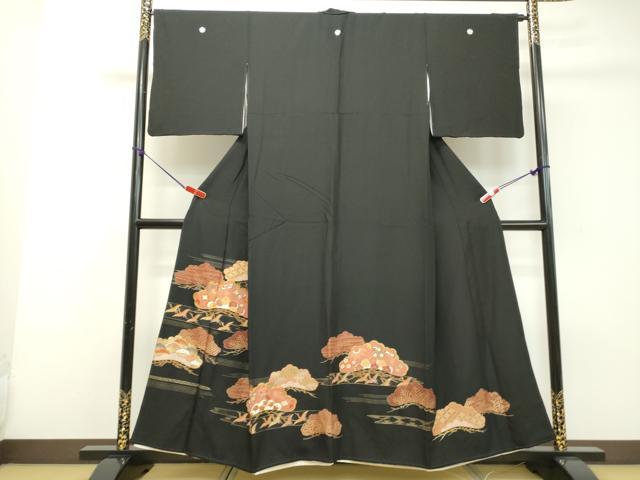 平和屋着物■豪華黒留袖 雲霞宝尽くし文 金彩 正絹 逸品 DAAP2779ud
