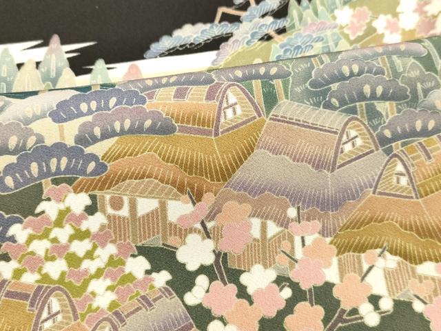 平和屋着物■豪華黒留袖 風景文 正絹 逸品 DAAP5673tw
