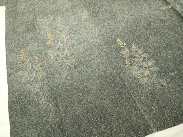 平和屋着物▽訪問着 単衣 刺繍 草花文 正絹 逸品 DAAP7378du