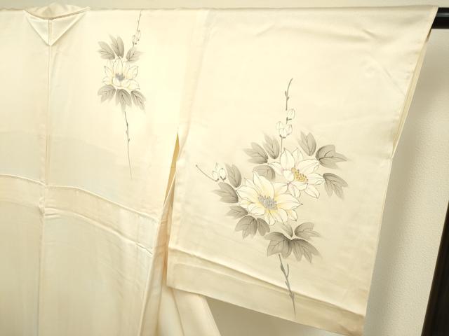 平和屋着物▽訪問着 単衣 手描き 草花文 暈し染め 正絹 逸品 DAAP7407du