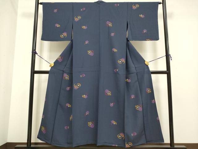 平和屋着物▽上質な小紋 単衣 梅文 正絹 逸品 DAAP7411du
