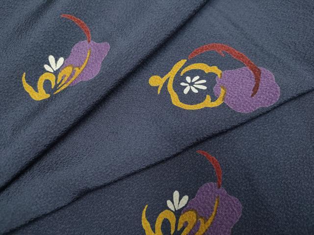 平和屋着物▽上質な小紋 単衣 梅文 正絹 逸品 DAAP7411du