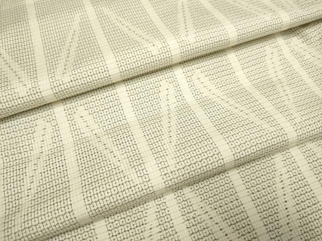 平和屋着物▽本場大島紬 白大島 単衣 100亀甲 間道 正絹 逸品 DAAP7432du