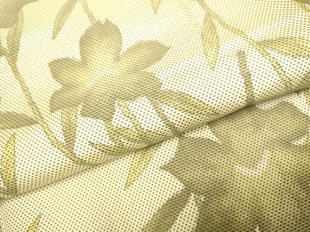 平和屋着物▽上質な紬 単衣 草花文 正絹 逸品 DAAP7460du