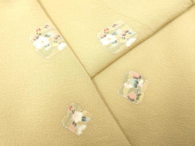 平和屋着物▽上質な小紋 単衣 破れ色紙花文 正絹 逸品 DAAP7461du