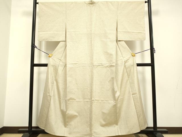 平和屋着物▽上質な紬 単衣 霞文 正絹 逸品 DAAP7462du