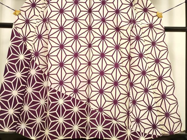 平和屋着物▽訪問着 単衣 麻の葉文様 正絹 逸品 DAAP7474du