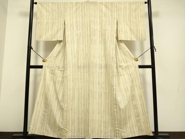 平和屋着物▽上質な紬 単衣 間道 正絹 逸品 DAAP7492du