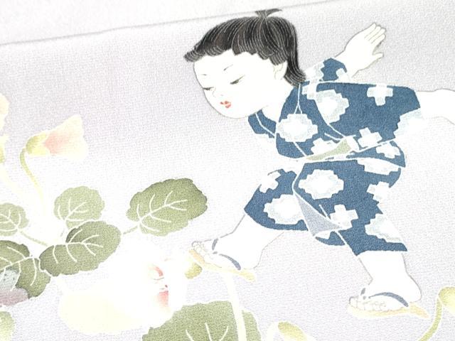 平和屋着物●十日町友禅作家 関口遼一 訪問着 童子遊び 暈し染め 正絹 逸品 DAAP7829yyy