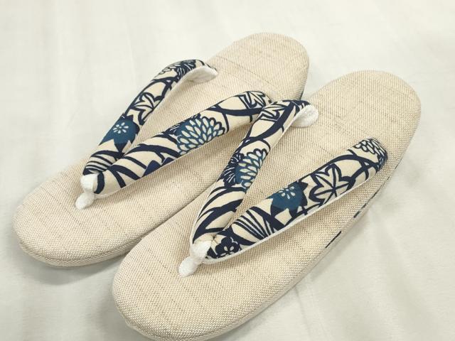 平和屋着物●スリーシーズン 春夏秋 和装小物 亜麻草履 和装草履 逸品 未使用 DAAQ1206zzz