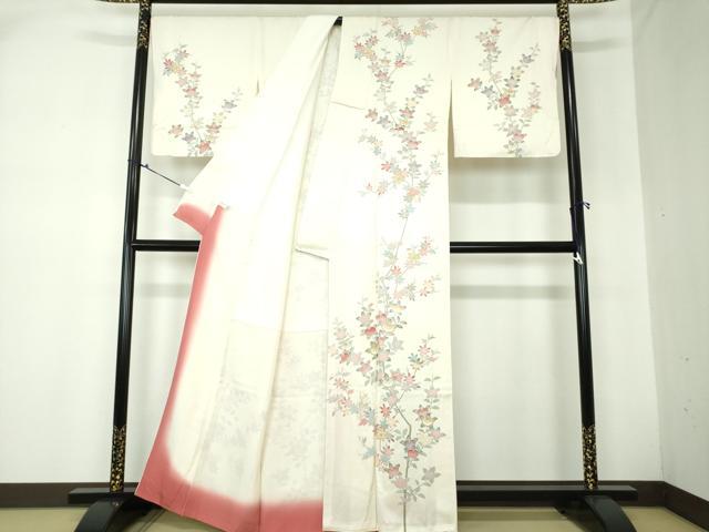 平和屋着物●訪問着 橘 楓 正絹 逸品 未使用 DAAQ2881ps