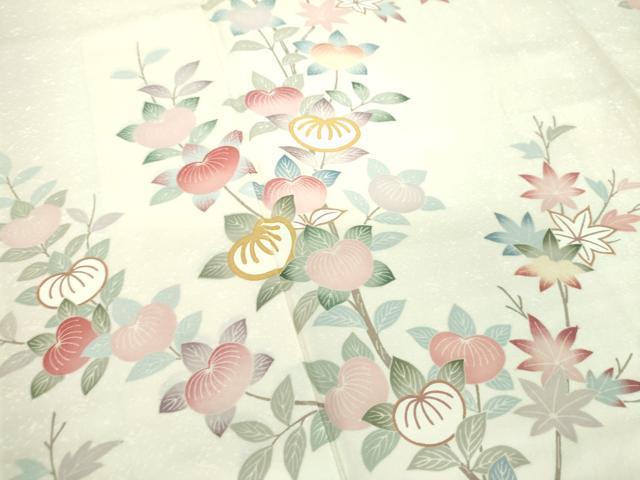 平和屋着物●訪問着 橘 楓 正絹 逸品 未使用 DAAQ2881ps