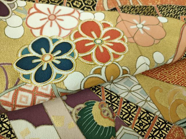 平和屋着物●豪華黒留袖 駒刺繍 雪輪吉祥花文 金彩 阪急百貨店扱い 正絹 逸品 DAAQ2954ps