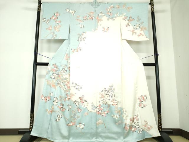 平和屋着物●訪問着 駒刺繍 枝花文 金彩 ゑり善扱い 正絹 逸品 DABE5346ps