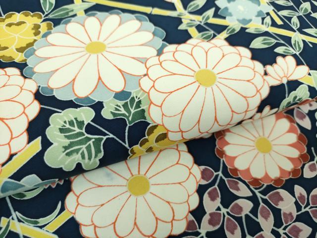 平和屋着物●塩瀬 全通柄九寸名古屋帯 草花文 正絹 逸品 未使用 DAAQ3011ps
