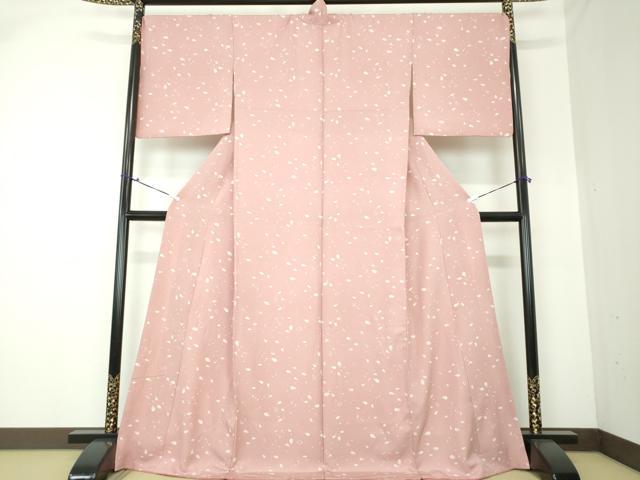 平和屋着物●上質な小紋 舞桜 ロング丈 正絹 逸品 DAAQ3106ps