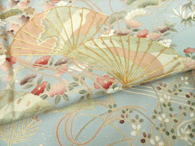 平和屋着物●豪華色留袖 駒刺繍 松竹梅 流水檜扇花文 金彩 正絹 逸品 未使用 DAAQ3113ps