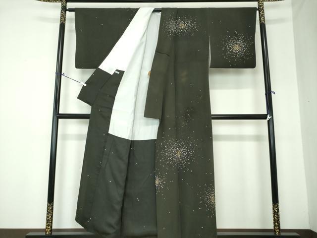 平和屋着物●日本舞踊家 岩井流宗元 岩井友見 訪問着 箔散らし 金銀彩 正絹 逸品 DAAQ3140ps