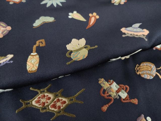平和屋着物●訪問着 総刺繍 宝尽くし 金糸 正絹 逸品 DAAQ3151ps