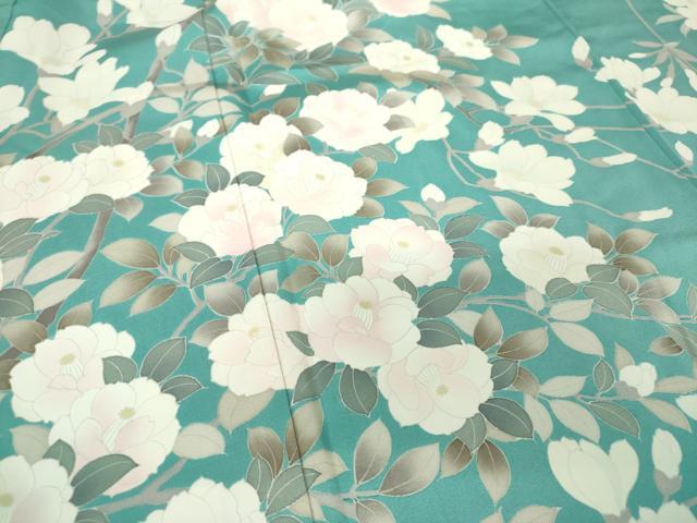平和屋着物●訪問着 枝垂れ桜 木蓮 椿 ロング丈 正絹 逸品 DAAQ3172ps