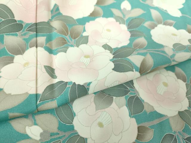 平和屋着物●訪問着 枝垂れ桜 木蓮 椿 ロング丈 正絹 逸品 DAAQ3172ps