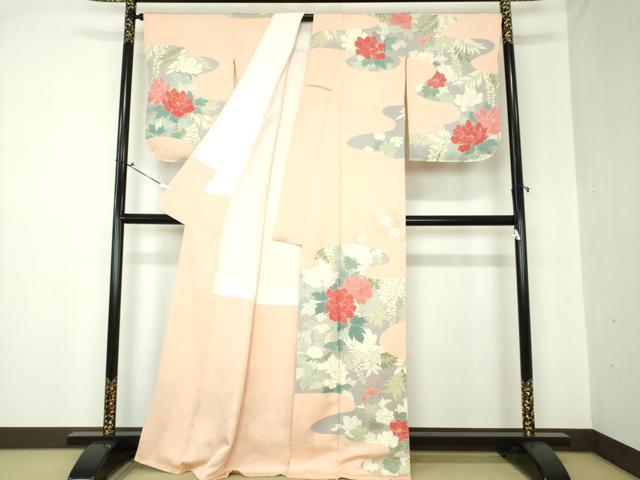平和屋着物●訪問着 草花文 金彩 正絹 逸品 DAAQ3208ps