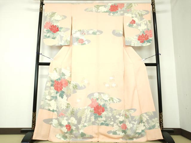 平和屋着物●訪問着 草花文 金彩 正絹 逸品 DAAQ3208ps