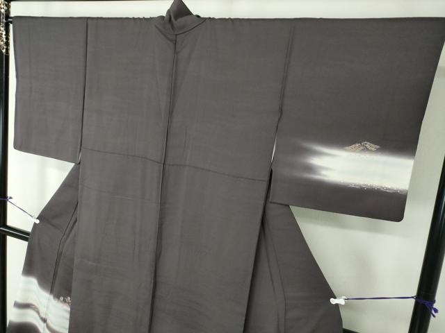 平和屋着物●訪問着 刺繍 霞立波松葉文 暈し染め 金彩 正絹 逸品 DAAQ3240ps
