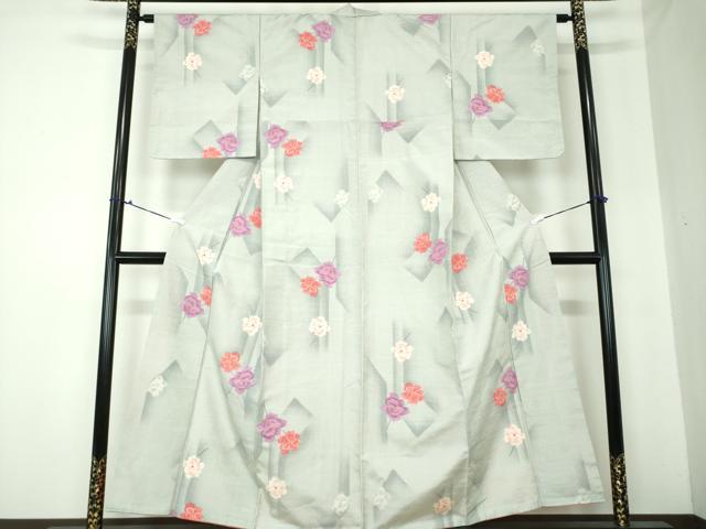 平和屋着物●上質な紬 舞花文 正絹 逸品 未使用 DAAQ3333ps