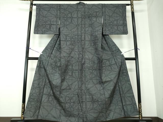 平和屋着物●本場大島紬 7マルキ 幾何学文様 正絹 逸品 DAAQ3376ps