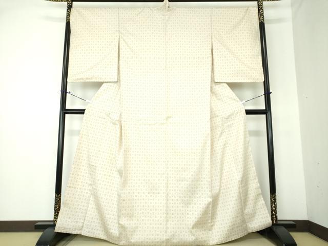 平和屋着物●上質な紬 井桁絣 正絹 逸品 DAAQ3414ps