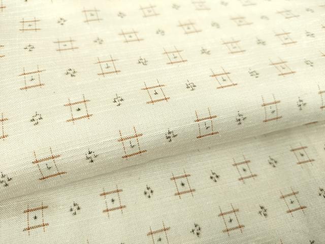 平和屋着物●上質な紬 井桁絣 正絹 逸品 DAAQ3414ps