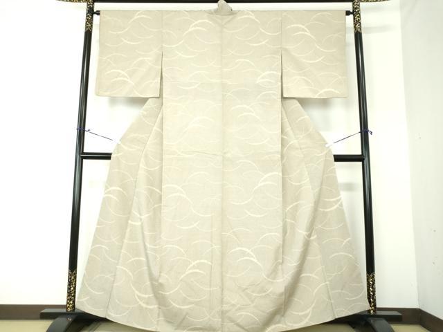 平和屋着物●本塩沢 110亀甲 雪芝文 やまと誂製 正絹 逸品 DAAQ3435ps