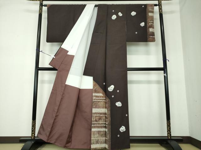 平和屋着物●訪問着 紬地 絞り 飛鳥文 正絹 逸品 DAAQ3498ps