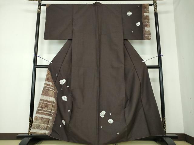 平和屋着物●訪問着 紬地 絞り 飛鳥文 正絹 逸品 DAAQ3498ps