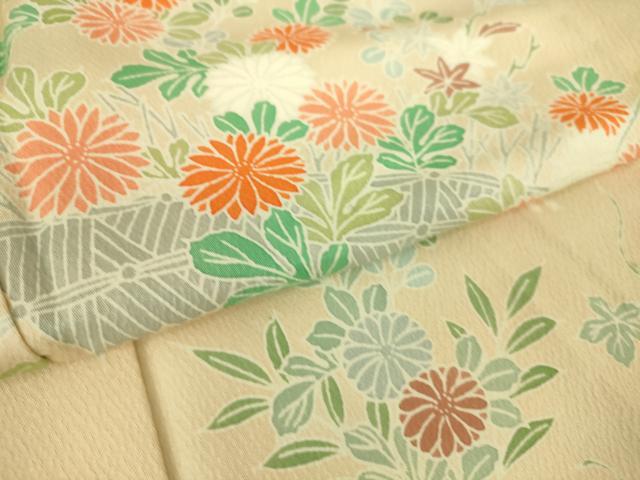 平和屋着物▽訪問着 単衣 籬花文 正絹 逸品 DAAQ3567az
