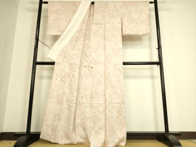 平和屋着物▽上質な小紋 単衣 絞り 変わり斜線文 正絹 逸品 DAAQ3603az