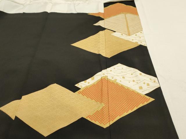平和屋着物■豪華黒留袖 駒刺繍 吉祥若松文 金彩 正絹 逸品 DAAQ4918cd