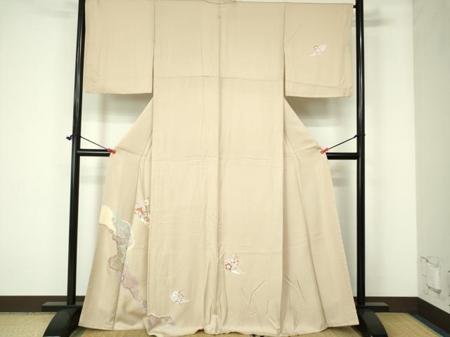平和屋着物□訪問着 駒刺繍 枝花文 金彩 正絹 逸品 DAAQ8010sf