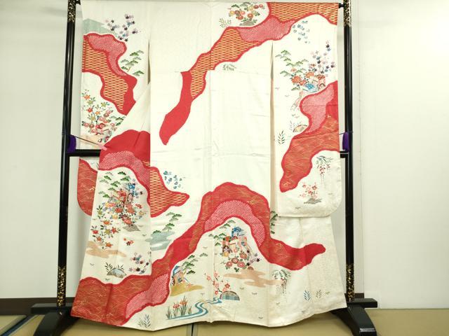 絞り駒刺繍 豪華振袖 鼓花文 金彩 振袖フルセット3-13-公式に
