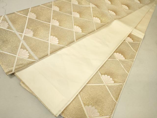 平和屋着物◎六通柄袋帯 松菱文 金銀糸 正絹 逸品 DAAQ9406bc