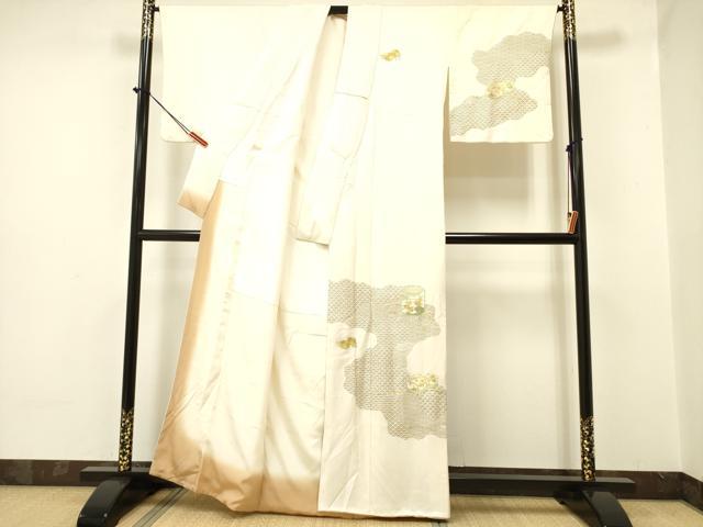 平和屋着物●訪問着 刺繍 貝桶文箱花文 金彩 正絹 逸品 DAAR0101yyy