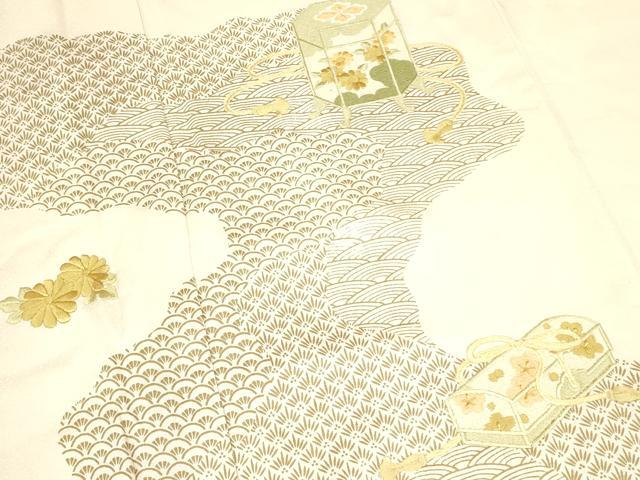 平和屋着物●訪問着 刺繍 貝桶文箱花文 金彩 正絹 逸品 DAAR0101yyy