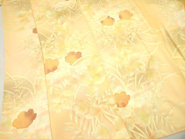 平和屋着物●上質な小紋 草花文 暈し染め 正絹 逸品 DAAR0159yyy