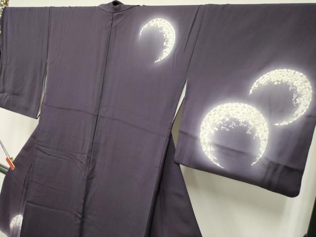 平和屋着物●訪問着 総刺繍 花丸文 暈し染め 銀糸 京都きもの友禅扱い 正絹 逸品 DAAR0196yyy