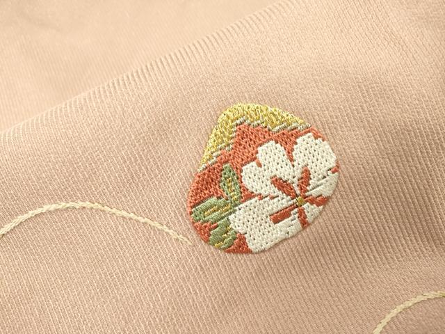 平和屋着物●九寸名古屋帯 総刺繍 貝合わせ 金糸 正絹 逸品 DAAR0865fe